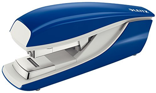 Leitz Flachheftgerät aus Metall, Für 40 Blatt, Inkl. Heftklammern, Ergonomisches Design, Blau, NeXXt-Serie, 55236035