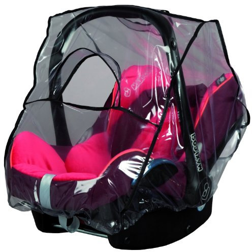 sunnybaby 13222- Universal Regenverdeck, Regenschutz für Babyschale, Baby-Autositz (z.B. Maxi Cosi, Cybex, Kiddy uva.)| Kontaktfenster | abdeckbare Trageöffnung | glasklar | Qualität: MADE in GERMANY
