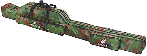 RUTENTASCHE ANGELTASCHE mit 2 Fächern*NEU*camou, 100cm - 160cm Auswah (150 Zentimeter)