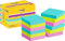 Post-it Super Sticky Notes Cosmic Collection, Packung mit 12 Blöcken, 90 Blatt pro Block, 47,6 mm x 47,6 mm, Türkis, Grün, Pink - Extra-stark klebende Notizzettel für Notizen und To-Do-Listen