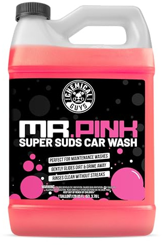 Chemical Guys Mr. Pink Car Wash Soap - 128 oz Super Suds Foaming Car Wash Soap for Cannon, Blaster, or Bucket Washing - pH Balanced, Safe on Wax, Sealant, Ceramic, and Clear Coat Finishes