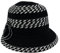 San Diego Hat Company Damen Chenille Glockenhut mit Blume und Schmuckchen, schwarz/elfenbeinfarben, Einheitsgröße