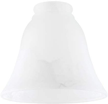 MiniSun | Frosted White Marble Effect Glass Replacement Shades | Lamp Shades, Home Décor & Improvement Essential | Pack of 3 | 135cm Shade Width