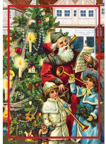 Kartenkaufrausch GMM Weihnachtskarte Advent Grußkarte mit Weihnachtsmann, DIN A6 gefaltet, inkl gefüttertem Umschlag weiß