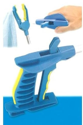 Falke Greifzange m. Softgriff blau/ gelb. 78cm, Greifhilfen
