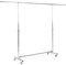 Rollbarer stabiler Kleiderständer Ausziehbarer Kleiderstange silber Garderobenständer Rollgarderobe H: 155-192 cm B: 123-200 cm