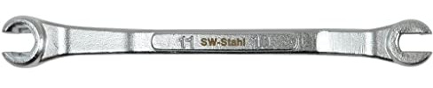 SW-Stahl 01405L Bremsleitungsschlüssel 10x11 mm - Offener Ringschlüssel | Schraubenschlüssel aus Chrom-Vanadium für Kfz-Wartung, Leitungsschlüssel mit Sechskant-Profil für Profi-Werkstätten