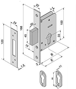 Welka SERRATURA INF.LEGNO 020.50.00.0 WELKA [WELKA ]