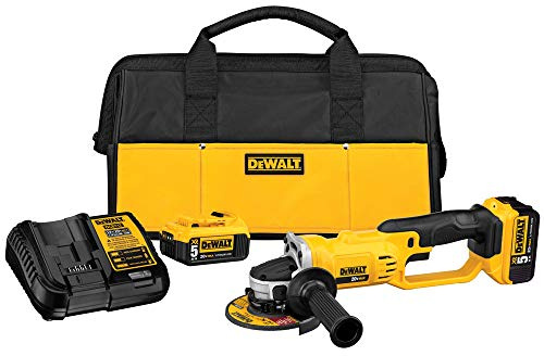 Dewalt dcg412p2 XR 125 mm batteria Smerigliatrice angolare 18 V 5,0 AH M14 per 2 Batterie ricaricabili, Caricabatterie e valigetta