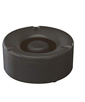 WACA 1810 Windaschenbecher Kunststoffaschenbecher stapelbar und glutfest, Farbe:schwarz, Größe:Dm 125 mm / 50 mm h