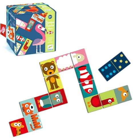 Djeco Domino Animo-Puzzle, Mehrfarbig (30)