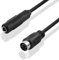 BestPlug 20cm Audio Stereo Kabel Aux in Out, 6,3mm Klinke Kupplung Buchse weiblich auf 5pol MIDI Stecker männlich, Schwarz