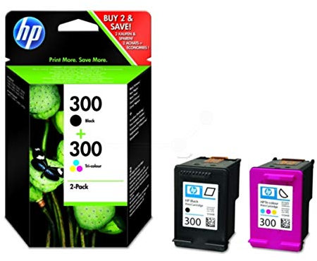 HP Originaltinte 300 CN637EE, 2x Premium-Druckerpatronen,Schwarz, Cyan, Magenta, Gelb,2 x 4 ml