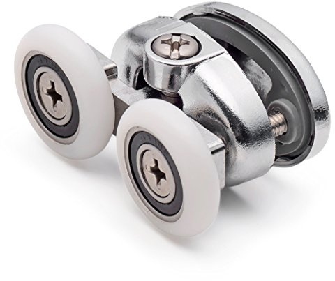 2 x Double Top Butterfly Shower Door Rollers/Runners/Wheels 25mm Diameter L077-1