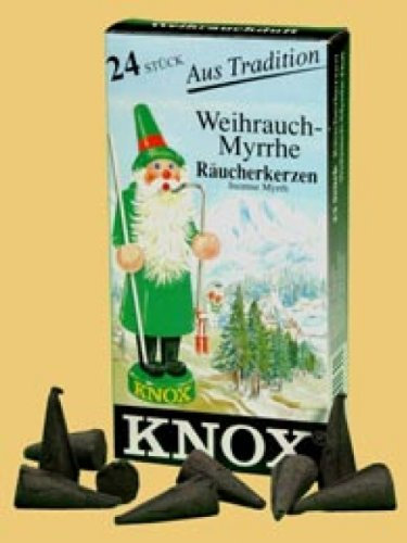 KWO 60035 - Räucherkerzen, Weihrauch-Myrrhe, Knox, 24 Stück