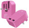Foldable Charger 3A / 15W USB-A Ports Compact Travel Charger Compatible For iiPhone Samsung Tab HTC Windows Phone Tablet Nokia Motorola Sony Kindle One Plus etc (Pink)