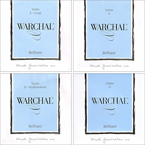 Warchal Brilliant 4/4 Violine Saiten-Set – Schlaufe Ende E – Hydronalium D – Medium