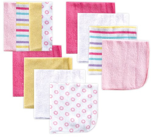 Luvable Friends Washcloths, Pink by Luvable Friends