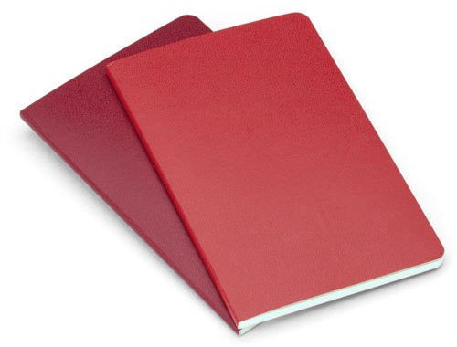 Moleskine Red Plain Volant Notebook P. 2 Notebooks in 2 Shades