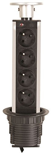 Perel 52122 Bloc 4 Prises escamotables
