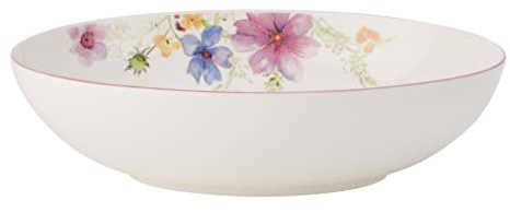 Villeroy & Boch - Scodella Ovale Mariefleur Basic in Porcellana Premium con Decoro Floreale filigranato, Lavabile in lavastoviglie, 32 cm