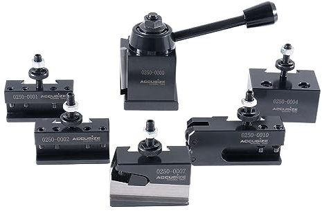 Accusize - OXA Wedge Type Quick Change Tool Post Set for 6 to 9 Mini Lathe, #0251-0000