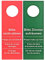 50 Stück Türschild Hotel Bitte nicht stören - Zimmer aufräumen rot/grün (GROSSE AUSFÜHRUNG - 28cm lang)