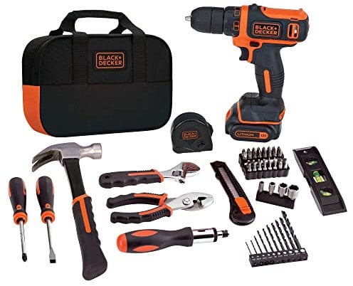 Black & Decker BDCDD12PK Drill Project Kit, 12V