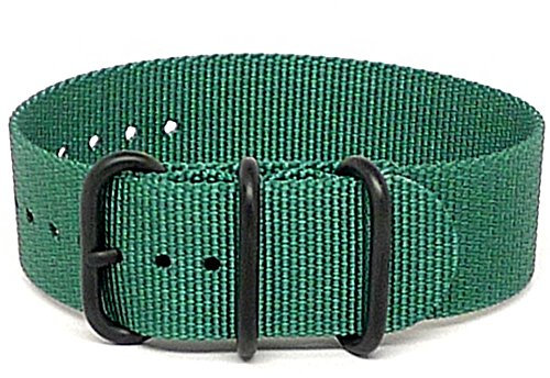 Da Luca Uhrenarmband aus ballistischem Nylon, militärisch, 1 Stück, Grün (PVD-Schnalle): 22 mm