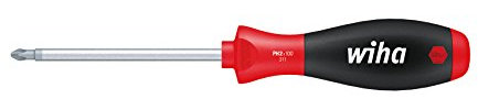 Wiha Schraubendreher SoftFinish® Phillips mit Rundklinge (27758) PH2 x 150 mm ergonomischer Griff für kraftvolles Drehen, Allrounder für Industrie und Handwerk