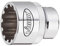 Vigor Douilles multiprofil Multi Profil V2002 ∙ carré creux 12,5 mm (1/2 ) ∙ Largeur Clé : 27 ∙ Longueur totale : 42 mm, 1 pièce