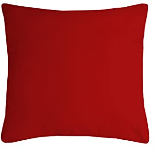 LOVELY CASA C04689002 Nelson Kissen 40 X 40 cm, 100% Polyurethan, 100% Baumwolle, Baumwolle, rot, 40 x 40 cm
