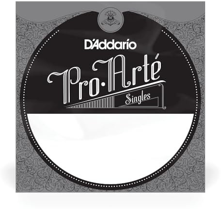 D'Addario J4704 Pro-Arte, cuerda individual de nailon entorchada en bronce 80/20 para guitarra clásica, tensión normal, cuarta cuerda, naranja