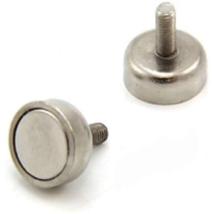 N42 Neodymium Pot Magnet with M3 Stud for Arts, Crafts, Model Making, DIY, Hobbies, Office, and Home - 10mm dia x 5mm thick - 3kg Pull