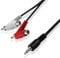 BestPlug 1,5 Meter Y Audio RCA Aux in Out Kabel Verteiler Splitter Weiche, 2 L-R Cinch Stecker männlich 2 L-R Cinch Buchse Kupplung weiblich 90° abgewinkelt auf 1 3,5mm Stereo Klinke Stecker gerade
