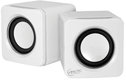 ARCTIC S111 M - Mobiles Mini-Soundsystem, Mini Speaker mit überzeugender Klangqualität für Smartphone, Tablet oder Laptop, bis zu 12h Akkulaufzeit, kraftvolle Bässe und kompaktes Design - Weiß