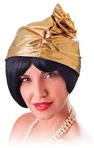 Bristol Novelty BH620 Glockenhut, 1920er-Jahre-Hut, goldfarben, Damen, Einheitsgröße Halloween