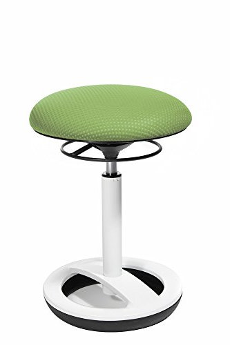 Topstar Bürohocker Sitness High Bob Alu weiß lackiert grün