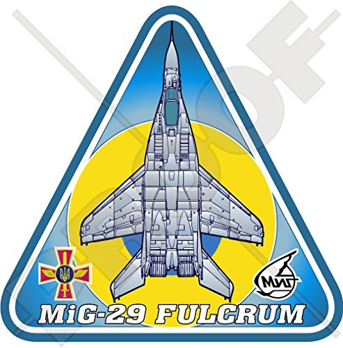 MIG-29 FuLCRUM UKRAINE Mikoyan-Gurevich MiG-29S Ukrainische Luftwaffe, 95 mm Vinyl-Aufkleber
