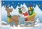 AZ FLAG - Drapeau Père Noël traineau avec renne - 150x90 cm - Drapeau Santa 100% Polyester Avec Oeillets Métalliques Intégrés - Pavillon 110 g