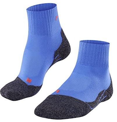 FALKE Damen Wandersocken TK2 Explore Cool Short W SSO Funktionsgarn antiblasen dick 1 Paar, Blau (Blue Note 6545), 35-36