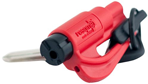 ResQme Keyring rescue tool Seatbelt cutter and glass breaker (Red)
