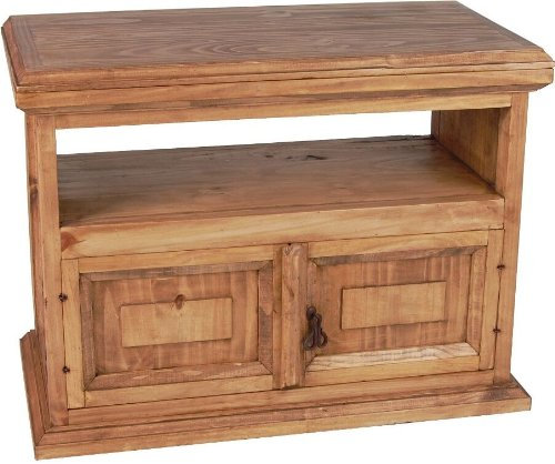 MiaMöbel TV-Kommode Mexico Möbel 80x60x40 cm Landhausstil Massivholz Pinie Honig