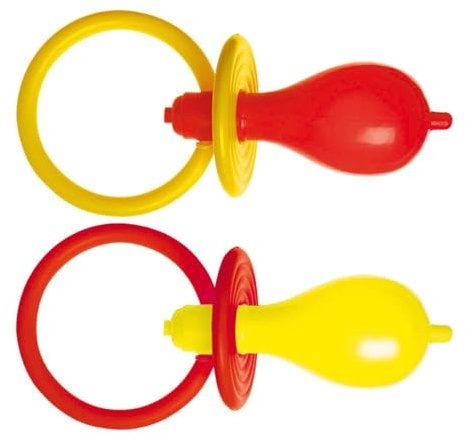 W WIDMANN MILANO Party Fashion 27191 - Maxi-Nuckel mit Sound, Spaßartikel, Schnuller, Schnulli, Tröte, Clown, Accessoire, Karneval, Mottoparty