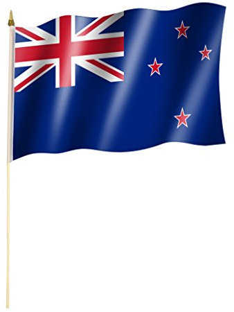 Stockflagge/Stockfahne NEUSEELAND Flagge/Fahne ca. 30 x 45 cm mit ca. 60cm Stab/Stock
