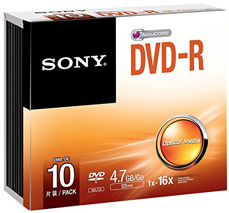 Sony DVD-R 4.7GB 5DMR47AS16 - Confezione da 5