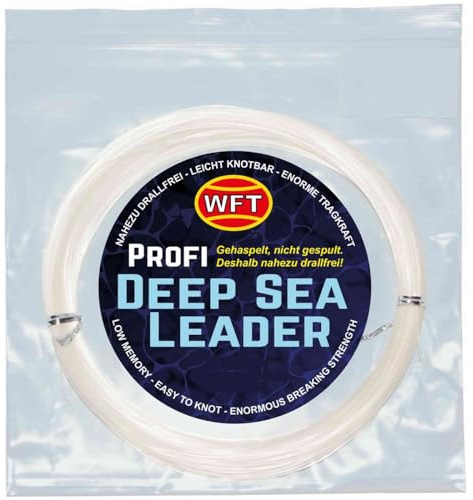 WFT KG Mono Deep Sea Leader Clear 165KG 1,80mm - 50m Meeresvorfach, Vorfachmaterial zum Meeresangeln, Vorfachschnur
