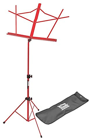 On-Stage SM7122RB Compact Folding Sheet Music Stand with Bag, Red