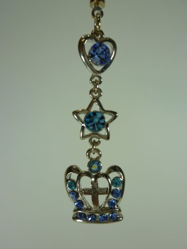 Bella Vita Dapo Leuchten Handyanhänger Krone mit Swarovsky-Steinen besetzt Geschenk Anhänger