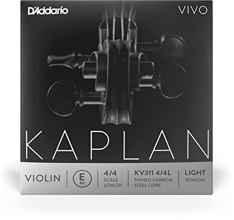 D'Addario Kaplan Vivo Violin String - Single E String - KV311 4/4L - Violin Strings - 4/4 Scale, Light Tension